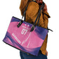 Afro-Barbadians Cricket Custom Leather Tote Bag Royal Champions - Tropical Vibes - African Pride