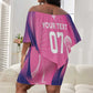 Afro-Barbadians Cricket Custom Off Shoulder Short Dress Royal Champions - Tropical Vibes - African Pride