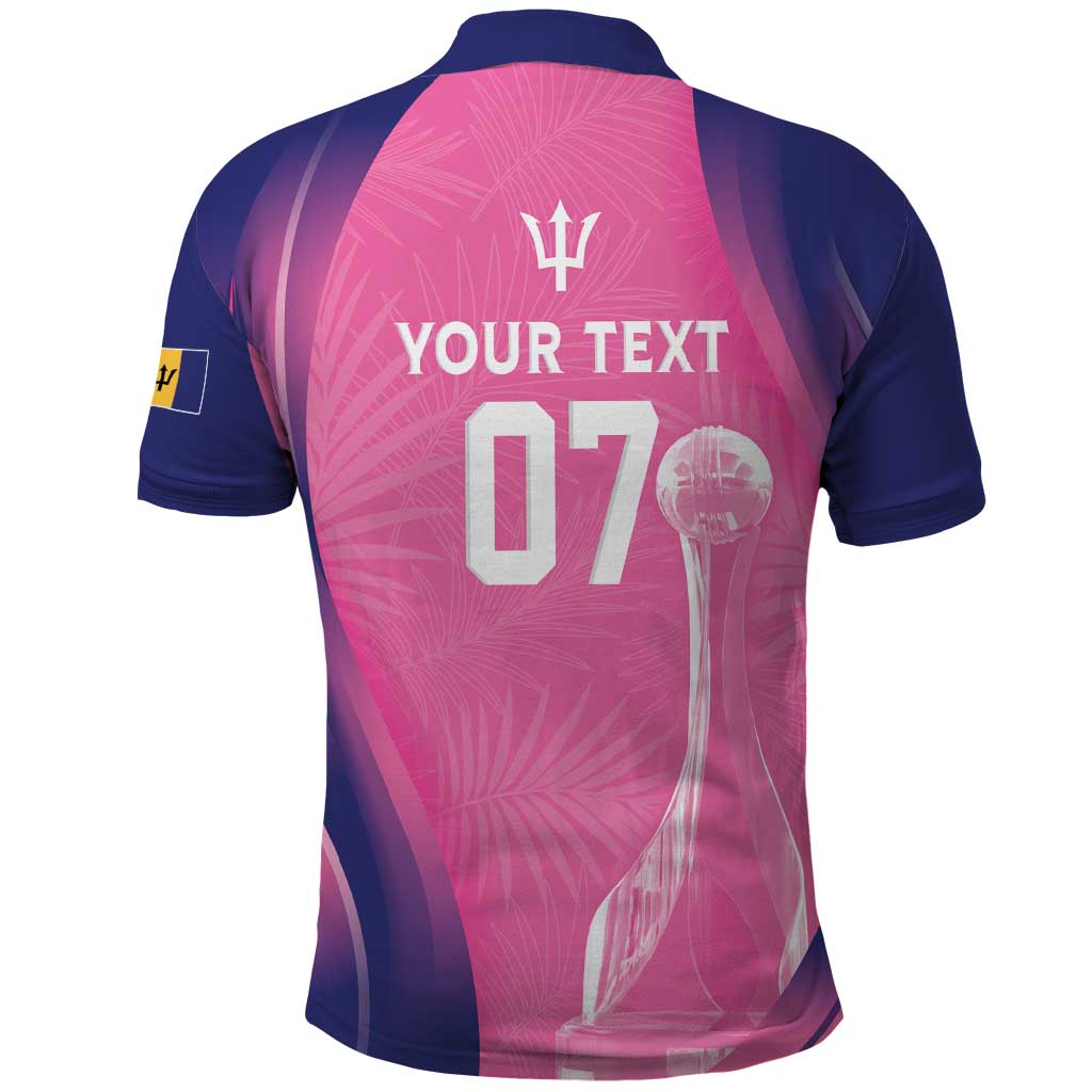 Afro-Barbadians Cricket Custom Polo Shirt Royal Champions - Tropical Vibes - African Pride