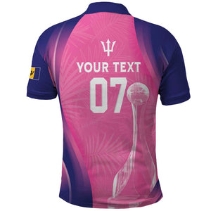 Afro-Barbadians Cricket Custom Polo Shirt Royal Champions - Tropical Vibes - African Pride