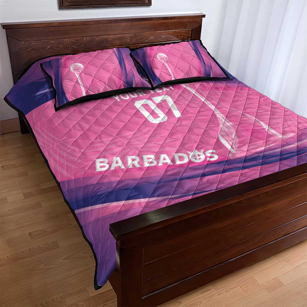Afro-Barbadians Cricket Custom Quilt Bed Set Royal Champions - Tropical Vibes - African Pride