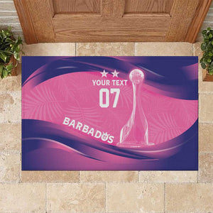 Afro-Barbadians Cricket Custom Rubber Doormat Royal Champions - Tropical Vibes - African Pride