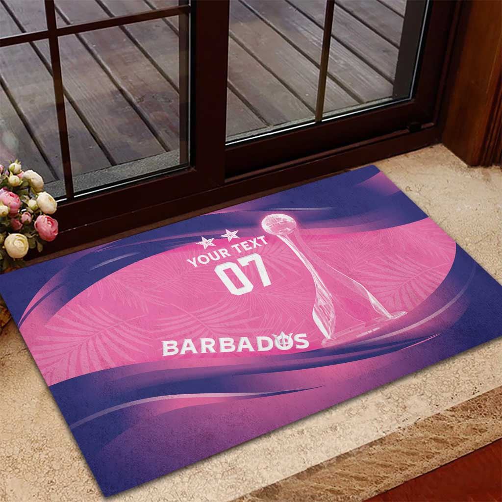 Afro-Barbadians Cricket Custom Rubber Doormat Royal Champions - Tropical Vibes - African Pride