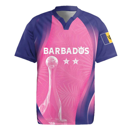 Afro-Barbadians Cricket Custom Rugby Jersey Royal Champions - Tropical Vibes - African Pride