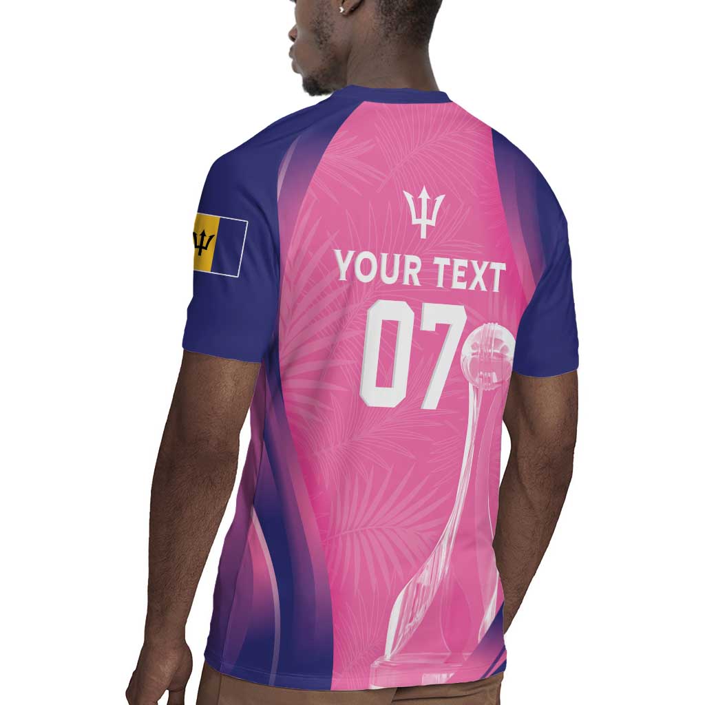 Afro-Barbadians Cricket Custom Rugby Jersey Royal Champions - Tropical Vibes - African Pride