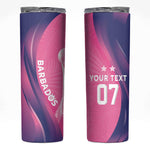 Afro-Barbadians Cricket Custom Skinny Tumbler Royal Champions - Tropical Vibes - African Pride