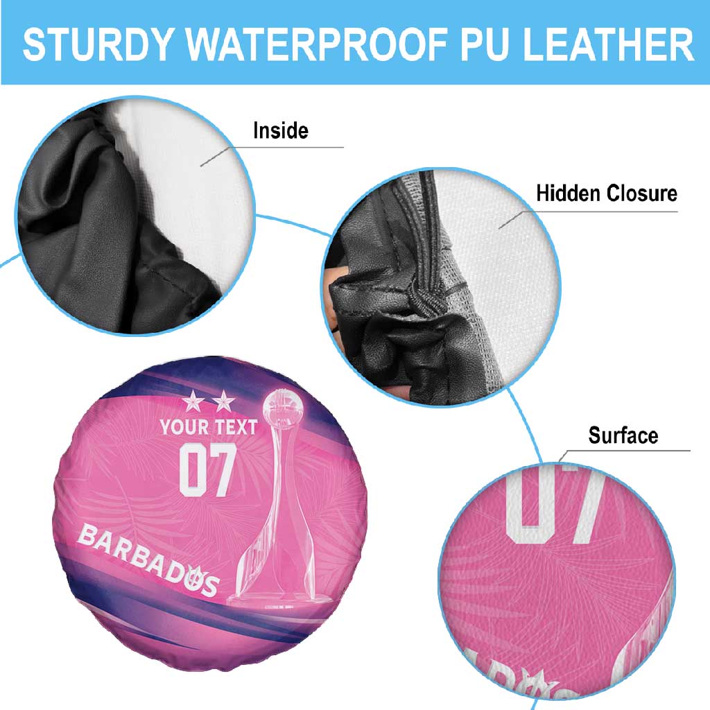 Afro-Barbadians Cricket Custom Spare Tire Cover Royal Champions - Tropical Vibes - African Pride