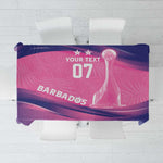 Afro-Barbadians Cricket Custom Tablecloth Royal Champions - Tropical Vibes - African Pride