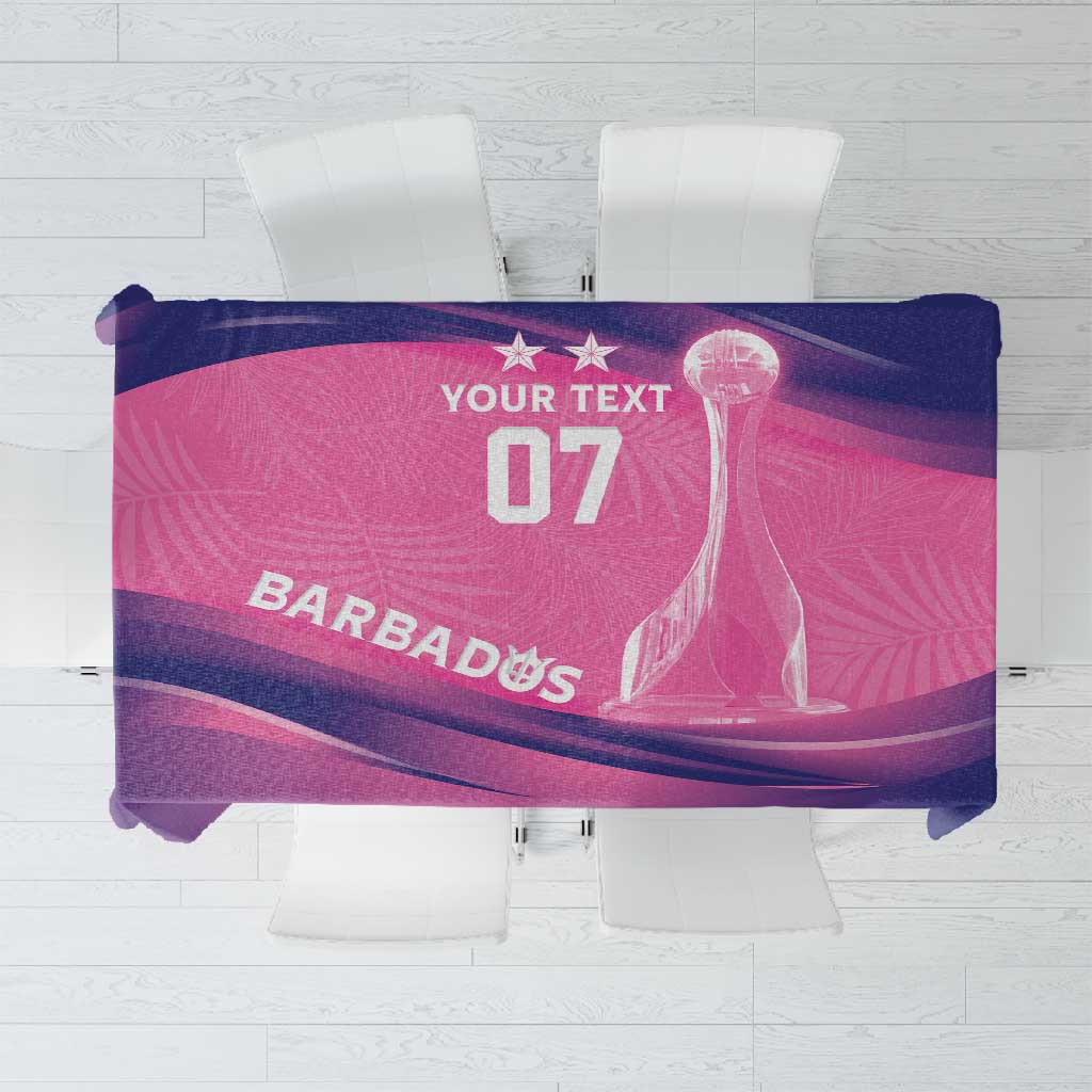 Afro-Barbadians Cricket Custom Tablecloth Royal Champions - Tropical Vibes - African Pride