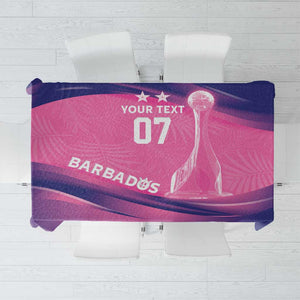 Afro-Barbadians Cricket Custom Tablecloth Royal Champions - Tropical Vibes - African Pride