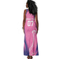 Afro-Barbadians Cricket Custom Tank Maxi Dress Royal Champions - Tropical Vibes - African Pride