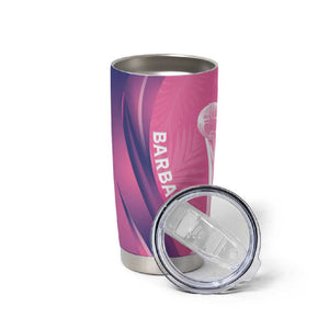 Afro-Barbadians Cricket Custom Tumbler Cup Royal Champions - Tropical Vibes - African Pride
