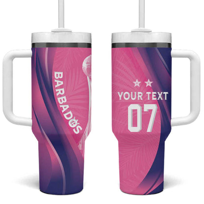 Afro-Barbadians Cricket Custom Tumbler With Handle Royal Champions - Tropical Vibes - African Pride