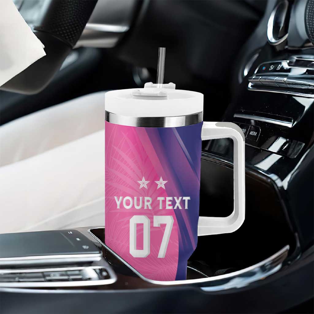 Afro-Barbadians Cricket Custom Tumbler With Handle Royal Champions - Tropical Vibes - African Pride