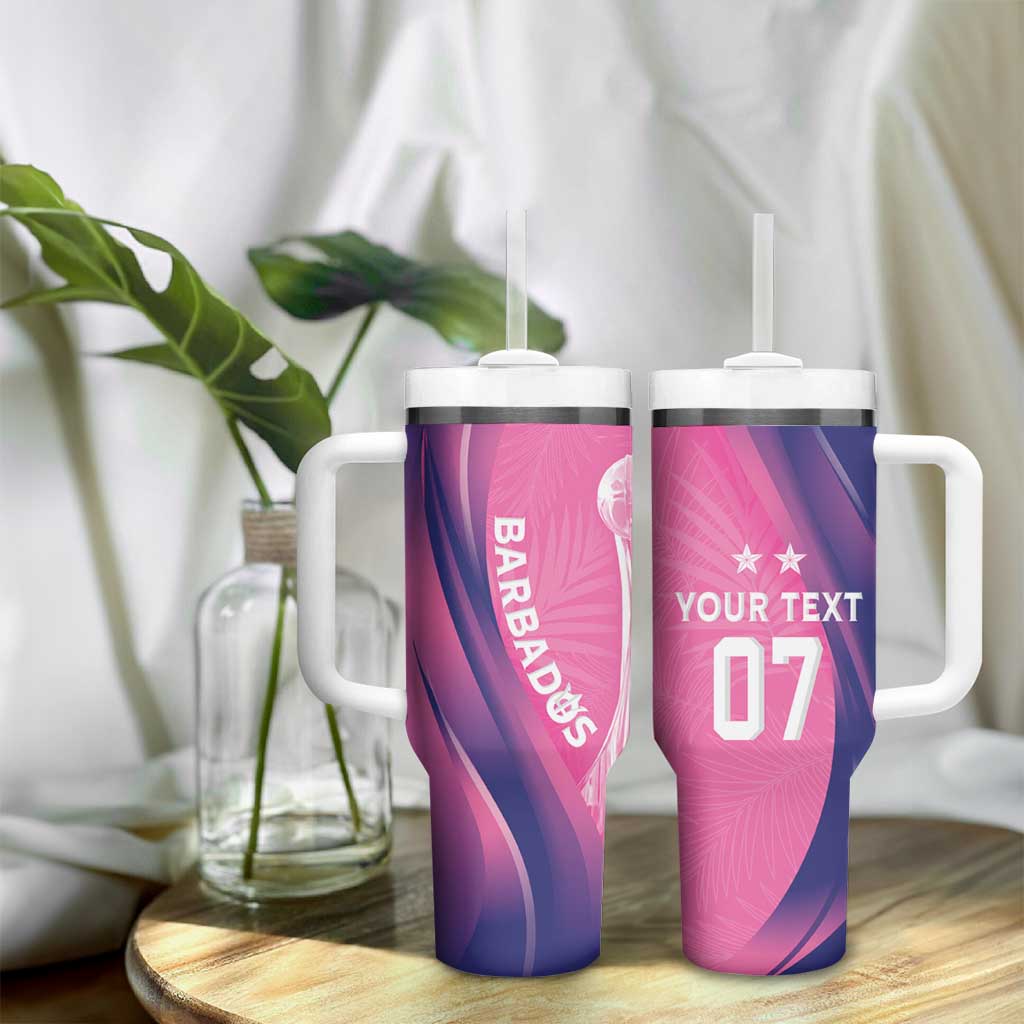 Afro-Barbadians Cricket Custom Tumbler With Handle Royal Champions - Tropical Vibes - African Pride