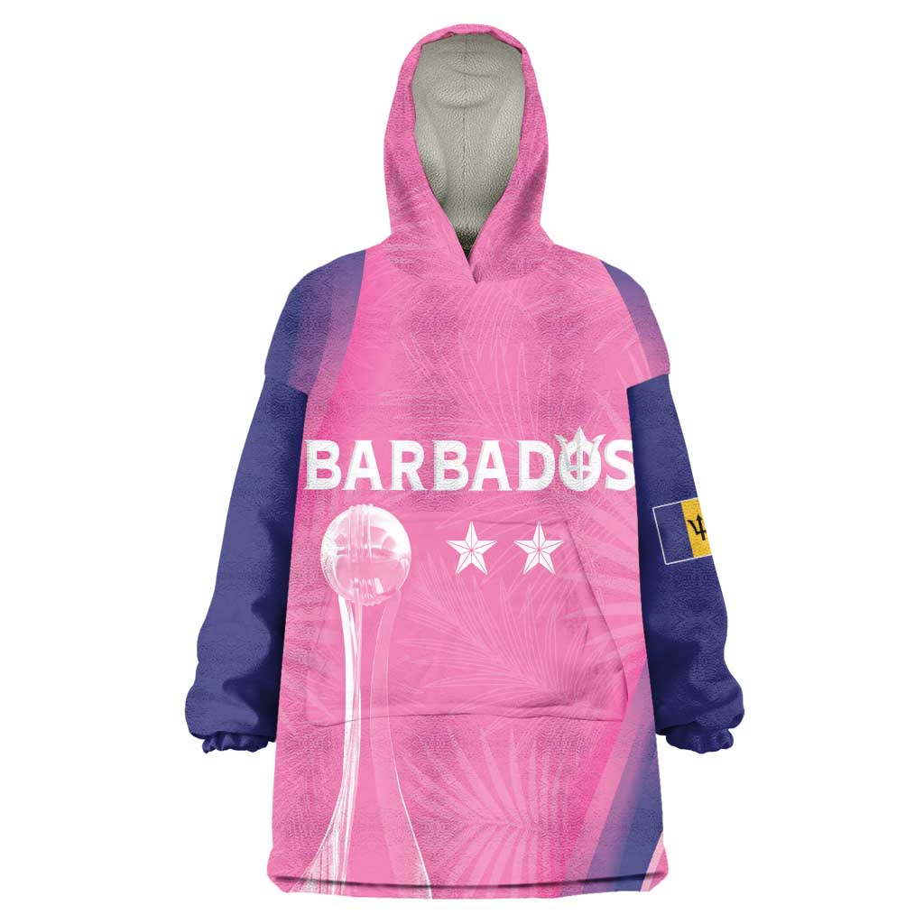 Afro-Barbadians Cricket Custom Wearable Blanket Hoodie Royal Champions - Tropical Vibes - African Pride