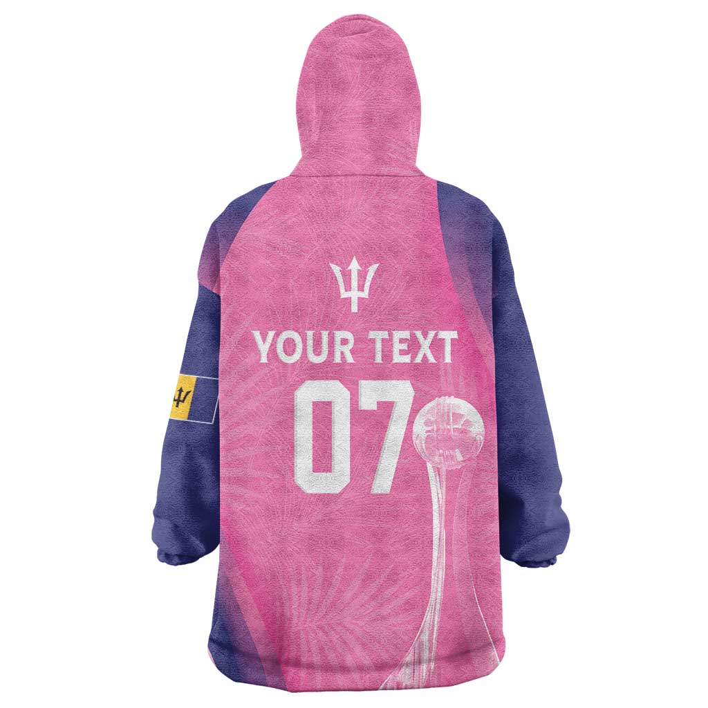 Afro-Barbadians Cricket Custom Wearable Blanket Hoodie Royal Champions - Tropical Vibes - African Pride