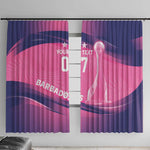 Afro-Barbadians Cricket Custom Window Curtain Royal Champions - Tropical Vibes - African Pride