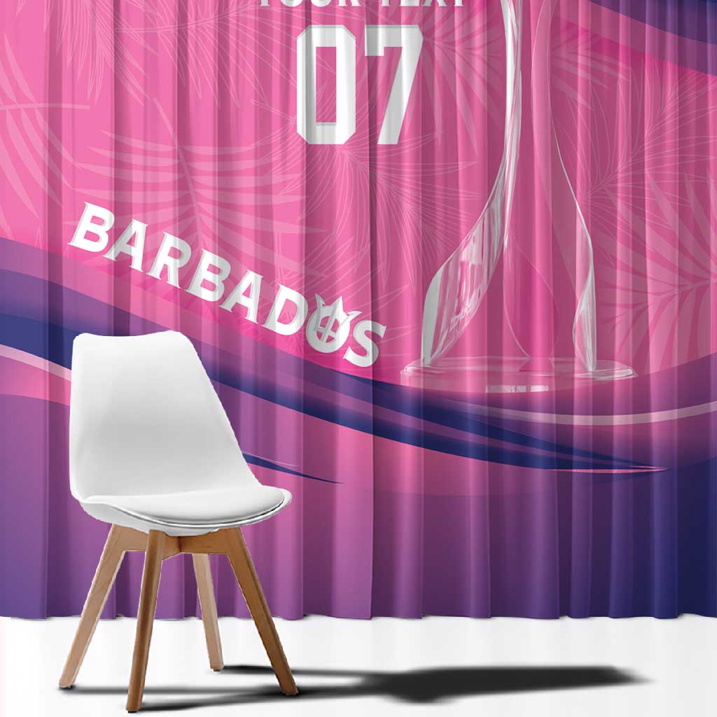 Afro-Barbadians Cricket Custom Window Curtain Royal Champions - Tropical Vibes - African Pride