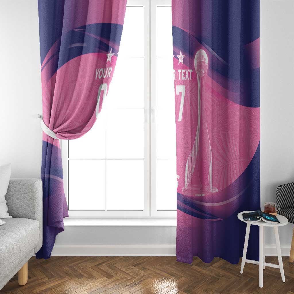 Afro-Barbadians Cricket Custom Window Curtain Royal Champions - Tropical Vibes - African Pride
