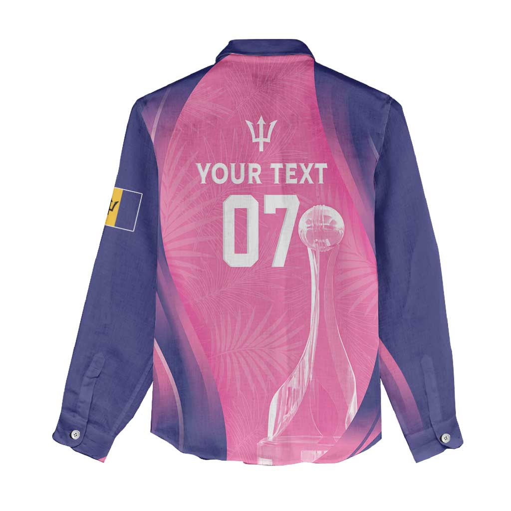 Afro-Barbadians Cricket Custom Women Casual Shirt Royal Champions - Tropical Vibes - African Pride