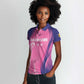 Afro-Barbadians Cricket Custom Women Polo Shirt Royal Champions - Tropical Vibes - African Pride