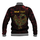 Afro-American Culture Baseball Jacket Adinkra Sankofa Bird - Cosmic Red