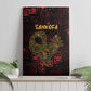 Afro-American Culture Canvas Wall Art Adinkra Sankofa Bird - Cosmic Red