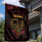 Afro-American Culture Garden Flag Adinkra Sankofa Bird - Cosmic Red