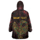 Afro-American Culture Kid Wearable Blanket Hoodie Adinkra Sankofa Bird - Cosmic Red