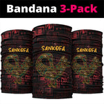 Afro-American Culture Neck Gaiter Adinkra Sankofa Bird - Cosmic Red LT7