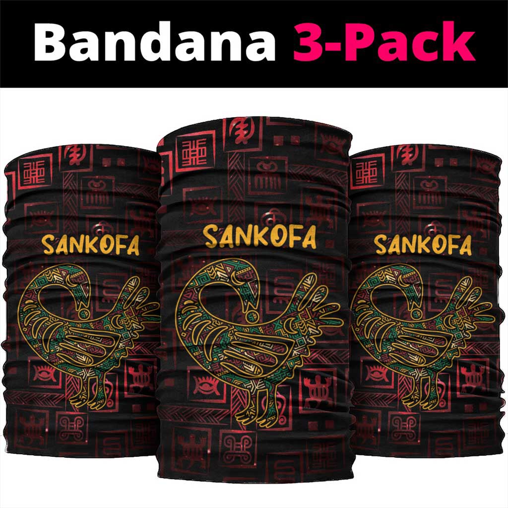 Afro-American Culture Neck Gaiter Adinkra Sankofa Bird - Cosmic Red LT7