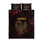 Afro-American Culture Quilt Bed Set Adinkra Sankofa Bird - Cosmic Red