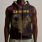 Afro-American Culture Sleeveless Zip Hoodie Adinkra Sankofa Bird - Cosmic Red - African Pride