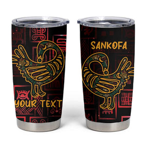 Afro-American Culture Tumbler Cup Adinkra Sankofa Bird - Cosmic Red