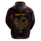 Afro-American Culture Zip Hoodie Adinkra Sankofa Bird - Cosmic Red