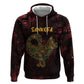 Afro-American Culture Zip Hoodie Adinkra Sankofa Bird - Cosmic Red