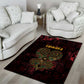 Afro-American Culture Area Rug Adinkra Sankofa Heart - Cosmic Red