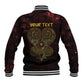 Afro-American Culture Baseball Jacket Adinkra Sankofa Heart - Cosmic Red