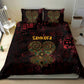 Afro-American Culture Bedding Set Adinkra Sankofa Heart - Cosmic Red
