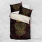 Afro-American Culture Bedding Set Adinkra Sankofa Heart - Cosmic Red