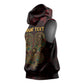 Afro-American Culture Sleeveless Hoodie Adinkra Sankofa Heart - Cosmic Red - African Pride