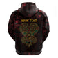 Afro-American Culture Zip Hoodie Adinkra Sankofa Heart - Cosmic Red