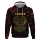Afro-American Culture Zip Hoodie Adinkra Sankofa Heart - Cosmic Red