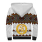 Eritrea Sherpa Hoodie Tilet Mix Eritrean Cross - White