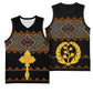 Eritrea Basketball Jersey Tilet Mix Eritrean Cross - Black - African Pride