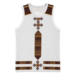 Eritrea Basketball Jersey Tilet Habesha Style - White - African Pride