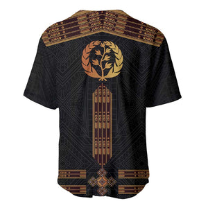 Eritrea Baseball Jersey Tilet Habesha Style - Black