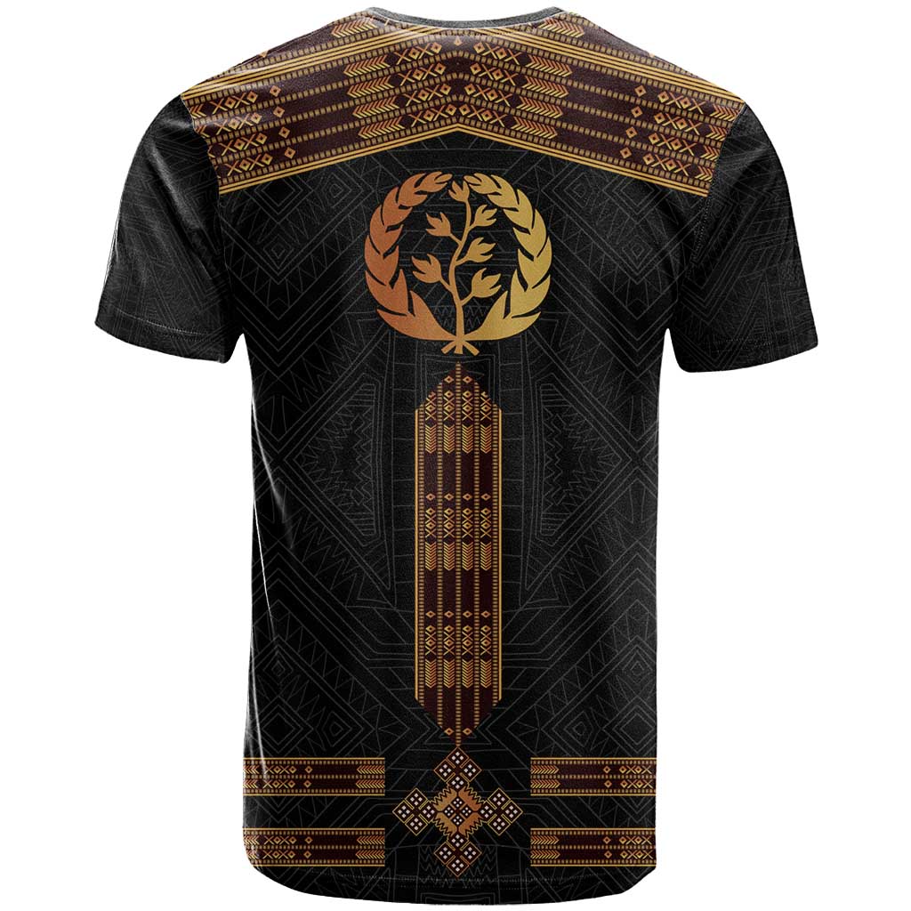 Eritrea T shirt Tilet Habesha Style - Black