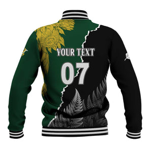Personalised New Zealand Vs South Africa Rugby Baseball Jacket Rivals Dynamics LT7